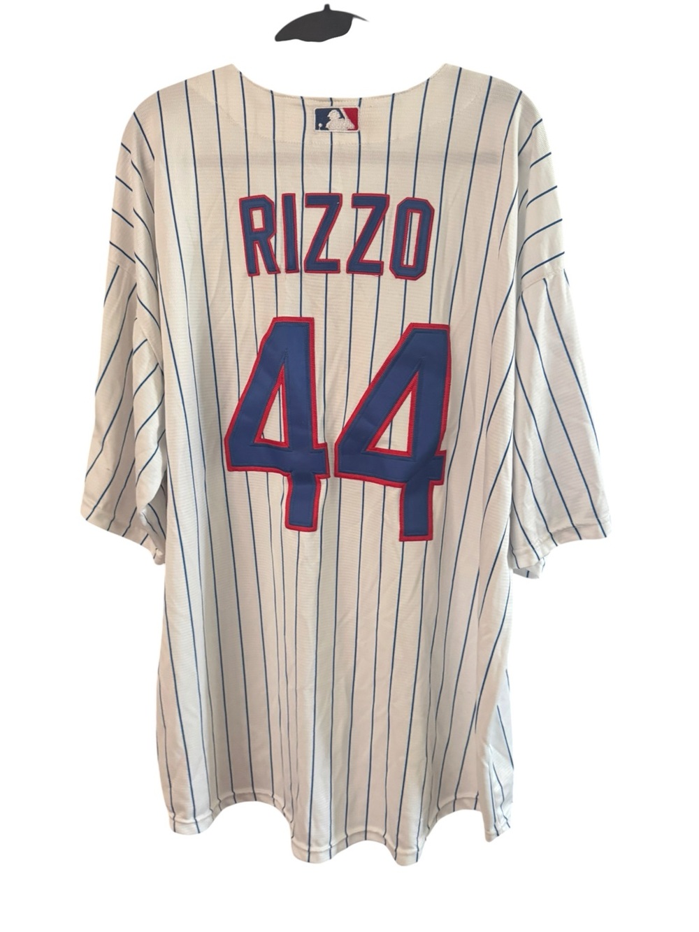 Majestic Chicago Cubs Anthony Rizzo 2016 MLB Jersey White Pinstripe 2XL
